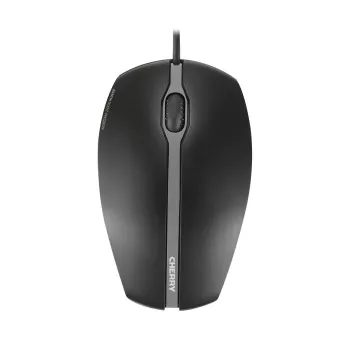CHERRY GENTIX ratón con cable, negro, USB, ambidiestro, óptico, USB Type-A, 1000 DPI, negro