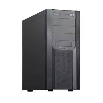 Caja de PC CHIEFTEC CW-01B-OP torre negra — SPCC, 7 bahías de 3,5 pulgadas, 7 bahías de 2,5 pulgadas, 3 bahías de 5,25 pulgadas, hasta 410 mm GPU