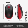 Ratón Logitech M190 Wireless USB rojo