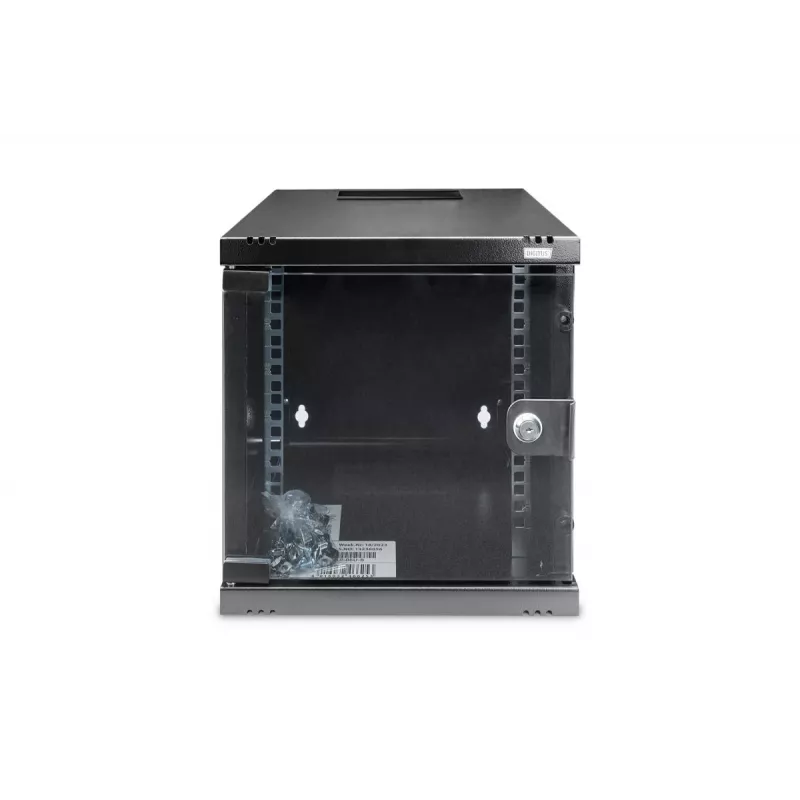 DIGITUS armario de montaje en pared 254 mm (10 pulgadas) 6U armario de montaje en pared 330x312x300 mm, color negro (RAL 9005)