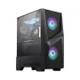 MSI MAG FORGE 100R caja gaming Mid Tower, ATX/mATX/Mini-ITX, cristal templado, 2 ventiladores ARGB de 120 mm, negro