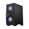 MSI MAG FORGE 100R caja gaming Mid Tower, ATX/mATX/Mini-ITX, cristal templado, 2 ventiladores ARGB de 120 mm, negro