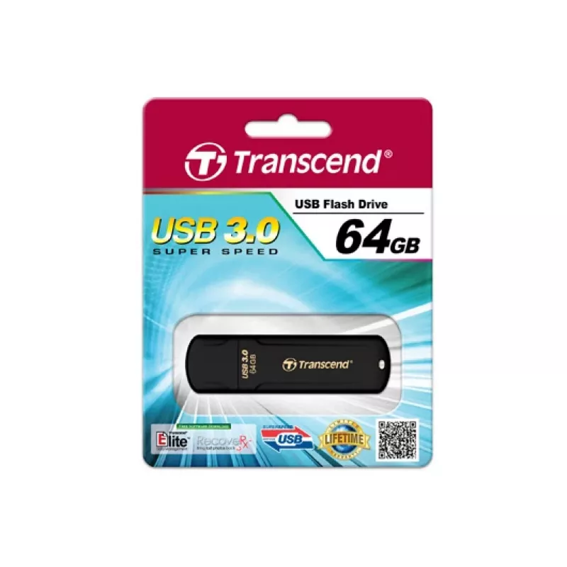 TRANSCEND JetFlash 700 - 64 GB memoria USB - USB 3.0 - Negro