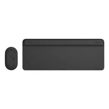 LOGITECH Combo inalámbrico delgado de teclado y ratón Mk470 - Graphite - Alemán Qwertz