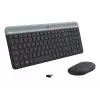LOGITECH Combo inalámbrico delgado de teclado y ratón Mk470 - Graphite - Alemán Qwertz