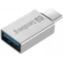 Sandberg USB-C a USB 3.0 Dongle, USB 3.2 Gen 1 (3.1 Gen 1) Type-C, USB 3.2 Gen 1 (3.1 Gen 1) Type-A, Plata, Aluminio, 5 g, 80 mm
