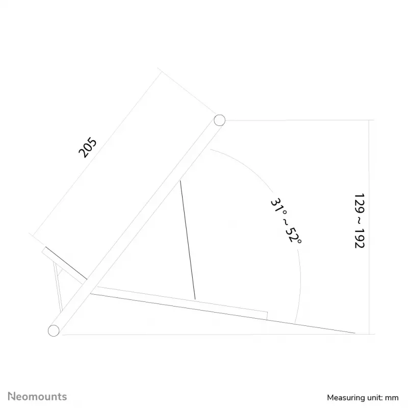 Neomounts NSLS100 Soporte para portátil 10-22 pulgadas – plegable – compacto – universal