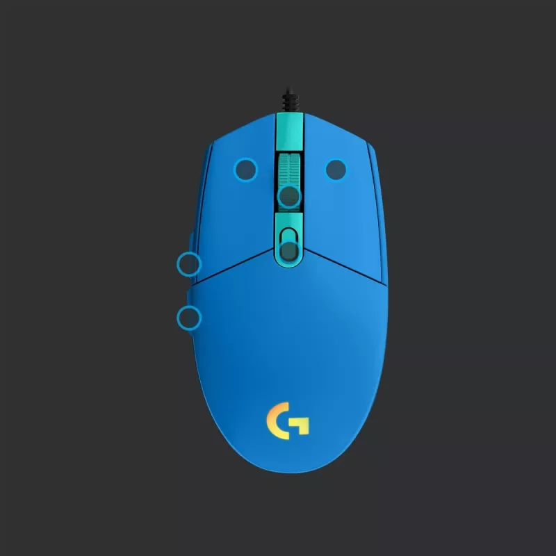 Ratón gaming Logitech G G203 LIGHTSYNC USB Type-A