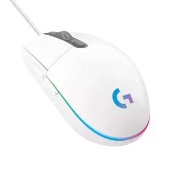 Ratón gaming LOGITECH G203 Lightsync USB Blanco