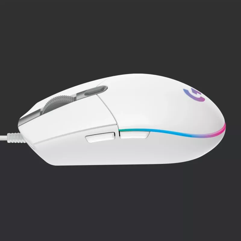 Ratón gaming LOGITECH G203 Lightsync USB Blanco