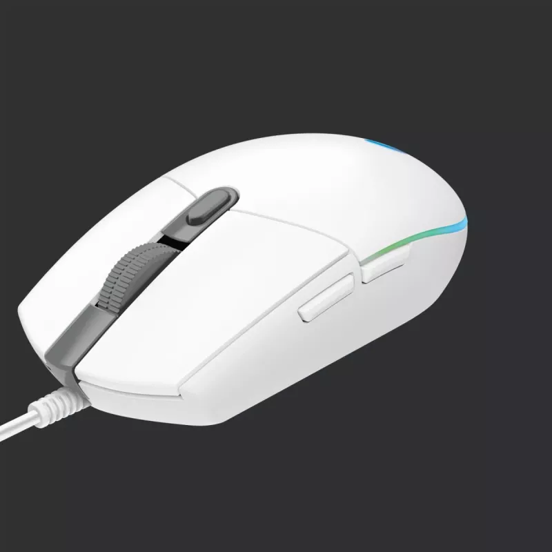 Ratón gaming LOGITECH G203 Lightsync USB Blanco