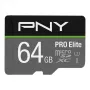 PNY Micro-SD Pro Elite 64 GB Clase 10 UHS-I U3 A1 V30 con adaptador SD