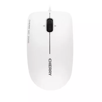 CHERRY MC 2000 Ratón con cable con rueda inclinable, Gris claro, USB, Ambidiestro, LED IR, USB Type-A, 1600 DPI, Gris
