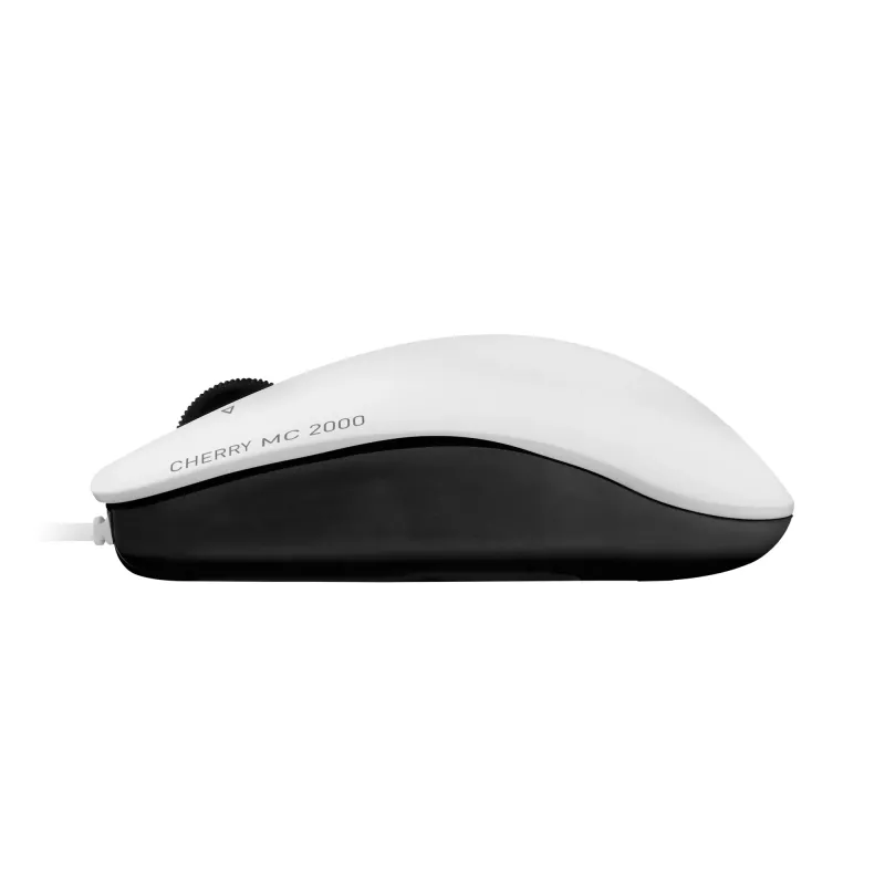 CHERRY MC 2000 Ratón con cable con rueda inclinable, Gris claro, USB, Ambidiestro, LED IR, USB Type-A, 1600 DPI, Gris