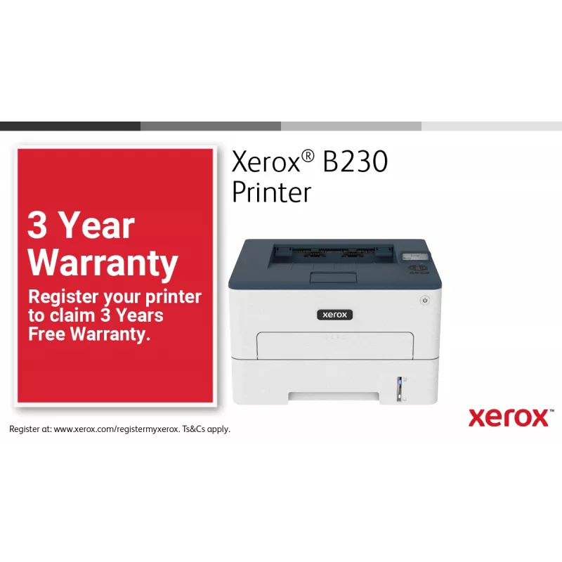 Xerox B230 A4 34ppm Inalámbrica Dúplex Impresora PCL5e/6 2 bandejas de papel total 251 hojas