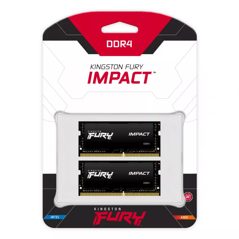 Kingston Technology FURY 64GB 3200MT/s DDR4 CL20 SODIMM (Kit de 2) Impact