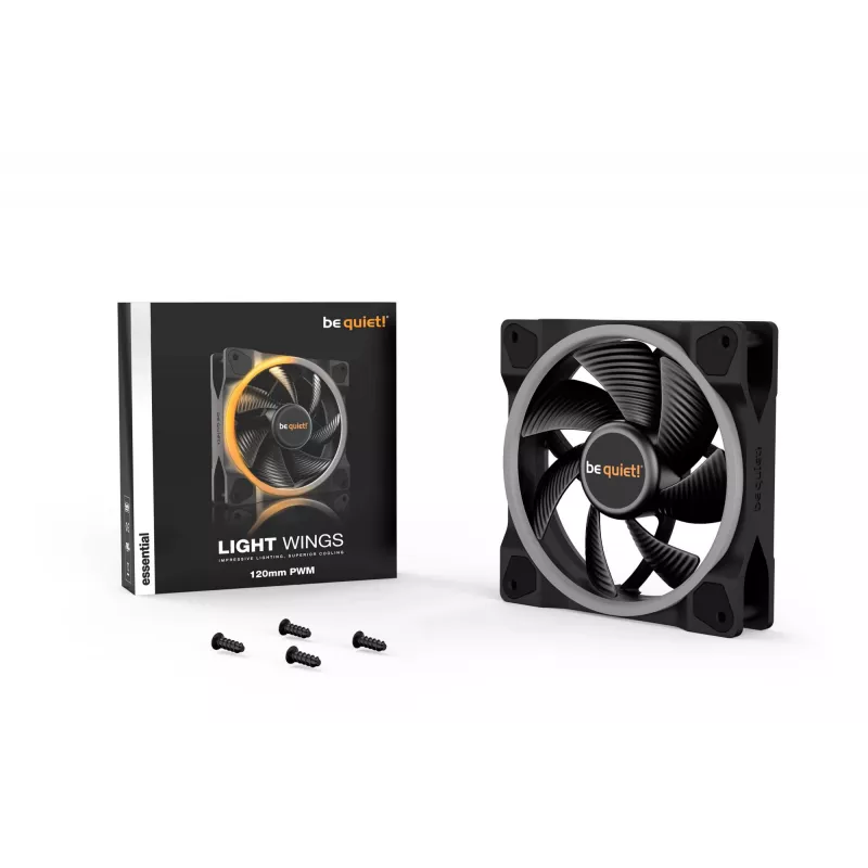 be quiet Light Wings 120mm ARGB PWM ventilador negro