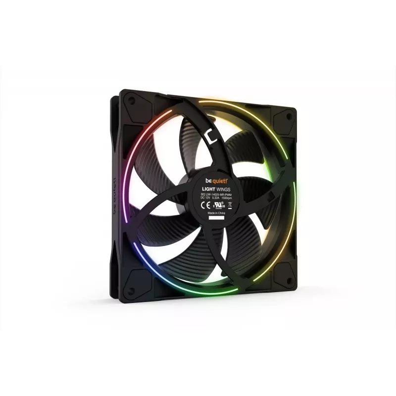 be quiet! Light Wings 140mm ARGB PWM ventilador negro