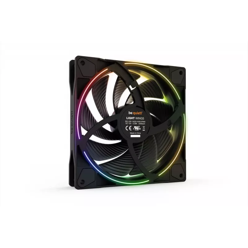 be quiet! Light Wings 140mm ARGB PWM High Speed ventilador negro