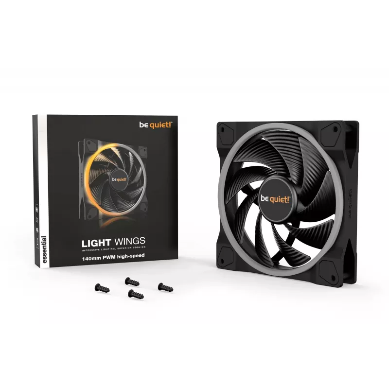 be quiet! Light Wings 140mm ARGB PWM High Speed ventilador negro