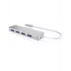 ICY BOX IB-HUB1425-C3 USB 3.2 Gen 1 (3.1 Gen 1) Type-C 5000 Mbit/s plateado