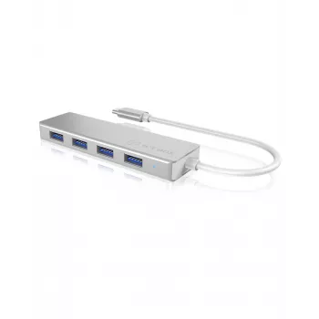 ICY BOX IB-HUB1425-C3 USB 3.2 Gen 1 (3.1 Gen 1) Type-C 5000 Mbit/s plateado