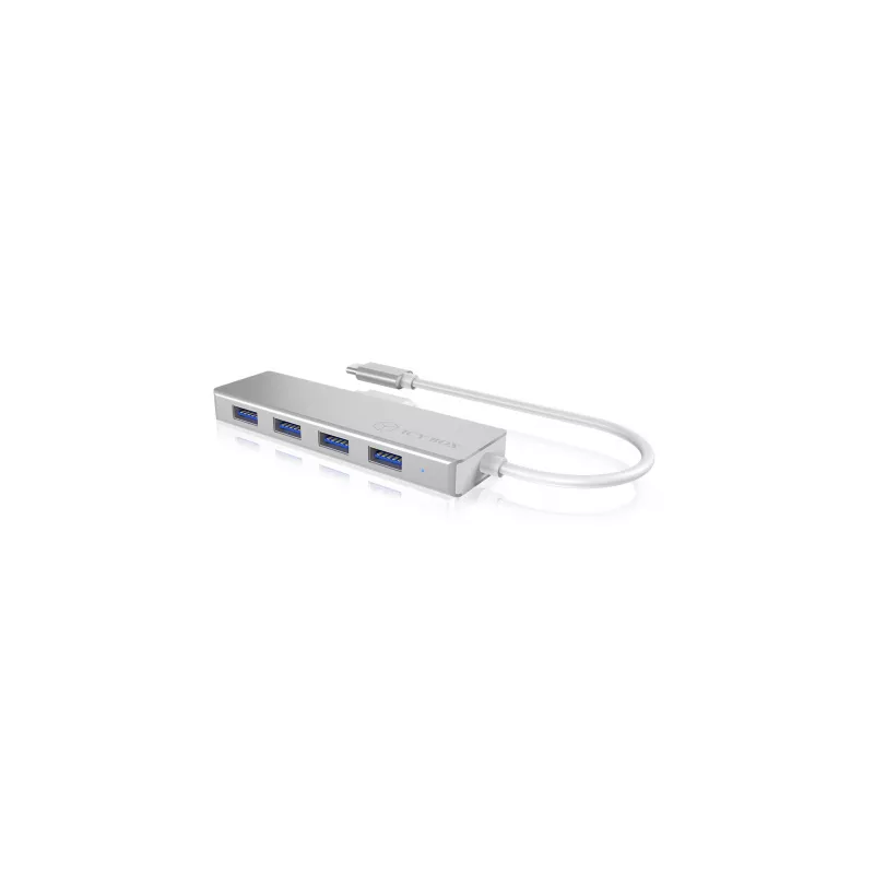 ICY BOX IB-HUB1425-C3 USB 3.2 Gen 1 (3.1 Gen 1) Type-C 5000 Mbit/s plateado