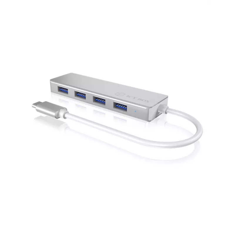 ICY BOX IB-HUB1425-C3 USB 3.2 Gen 1 (3.1 Gen 1) Type-C 5000 Mbit/s plateado