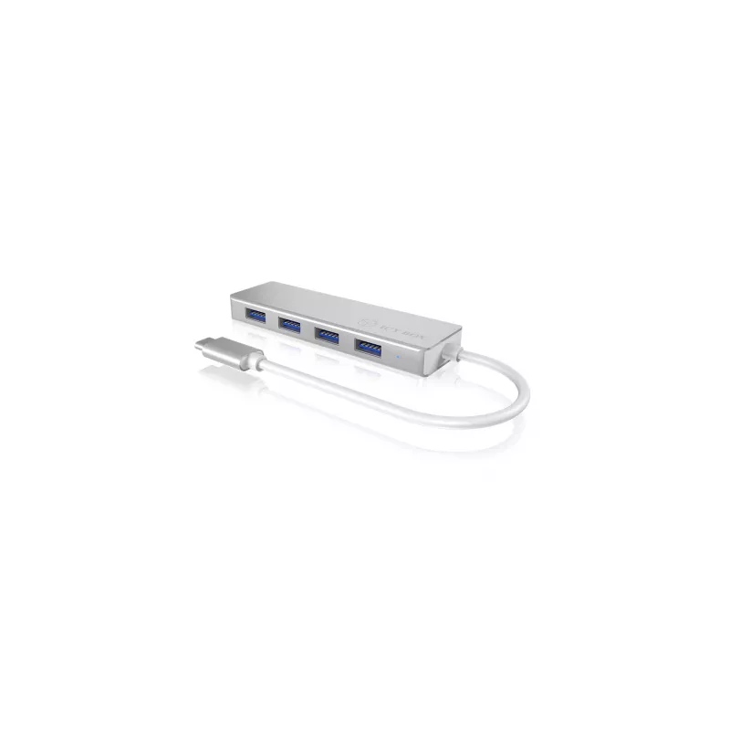 ICY BOX IB-HUB1425-C3 USB 3.2 Gen 1 (3.1 Gen 1) Type-C 5000 Mbit/s plateado