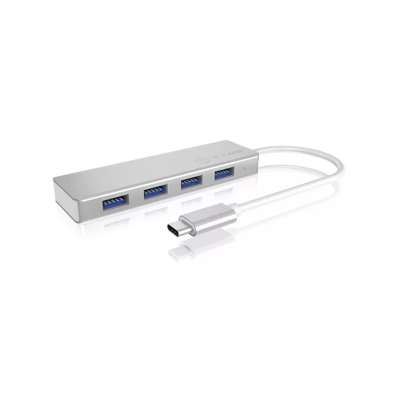 ICY BOX IB-HUB1425-C3 USB 3.2 Gen 1 (3.1 Gen 1) Type-C 5000 Mbit/s plateado