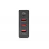 DIGITUS cargador USB de 4 puertos, 72 W 1x USB-C (PD) 5,9,15,20 V/3 A, 3x USB-A 5 V/2,4 A, negro