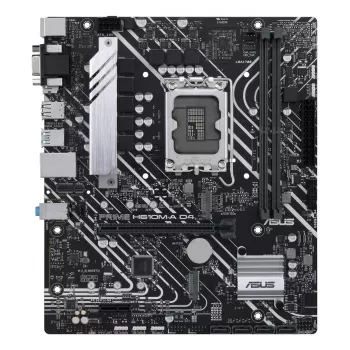 Placa base ASUS PRIME H610M-A D4-CSM, Intel H610, LGA 1700, micro ATX, DDR4, 2x DIMM, 64GB, 2x M.2, 4x SATA III, HDMI 2.1, DP 1.4