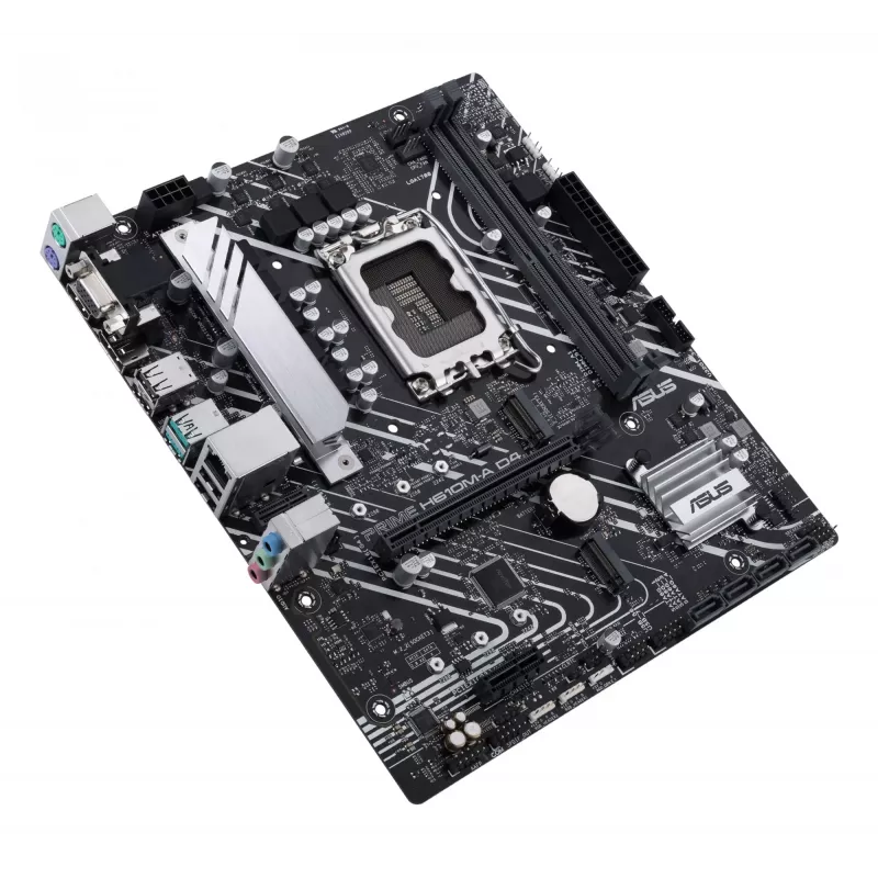 ASUS PRIME H610M-A D4-CSM placa base, Intel H610, LGA 1700, micro ATX, 2x DDR4 DIMM, máx. 64 GB, 2x M.2, 4x SATA III, HDMI, DisplayPort, VGA, Gigabit LAN