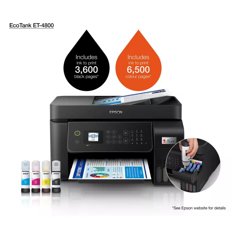 Epson EcoTank ET-4800 inyección de tinta A4 5760 x 1440 DPI 33 ppm WLAN