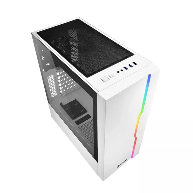Caja de PC Sharkoon RGB Slider Midi Tower blanca