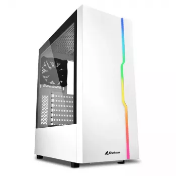 Caja de PC Sharkoon RGB Slider Midi Tower blanca