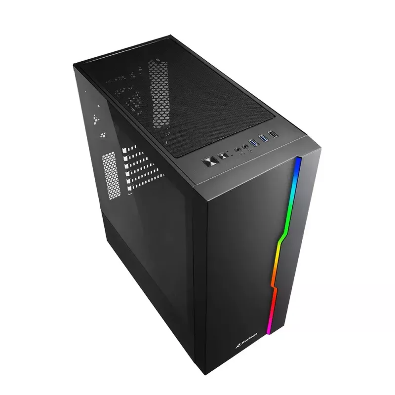 Caja de PC Sharkoon RGB Slider Midi Tower negra