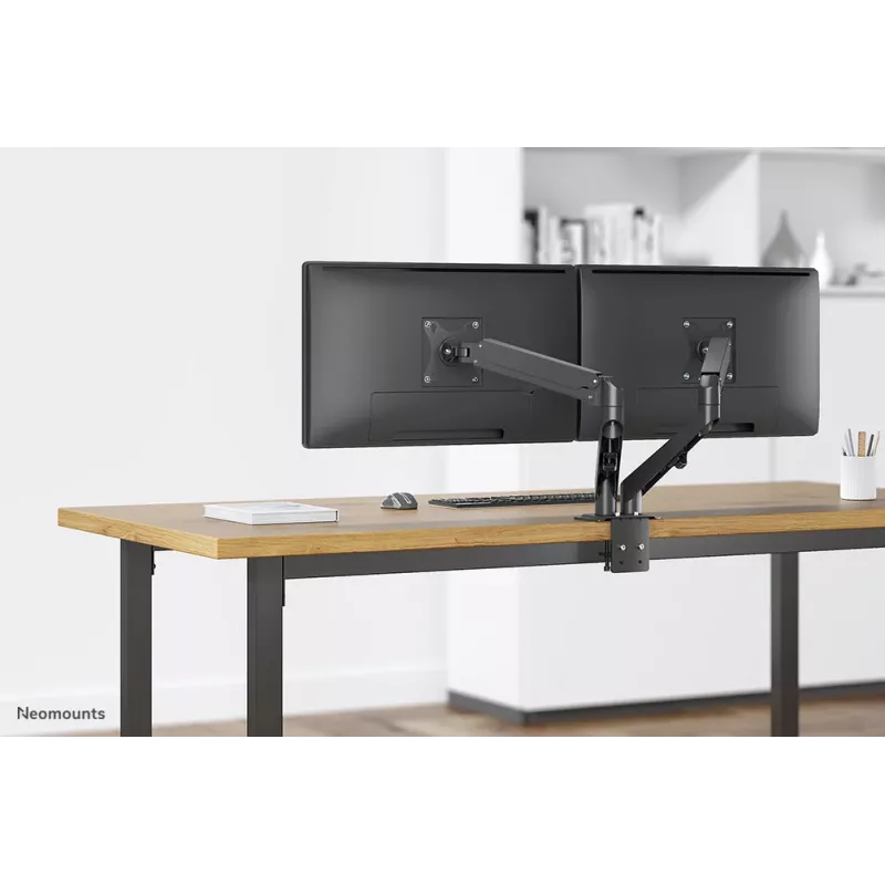 Brazo para monitor Neomounts DS70-700BL2 17-27 inch - gas, soporte de pinza, 7 kg, 43,2 cm (17 inch), 68,6 cm (27 inch), 100 x 100 mm, negro