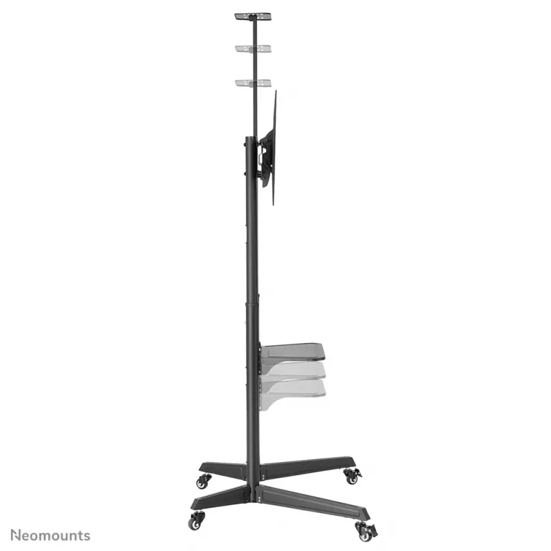 Carro para TV Neomounts FL50-550BL1 37-70 inch, negro, soporte de suelo portátil, acero inoxidable, 50 kg, 94 cm (37 inch), 177,8 cm (70 inch)