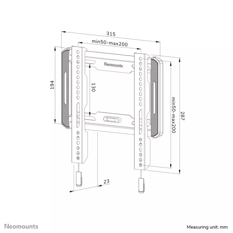Soporte de pared para TV Neomounts WL30-550BL12 24-65