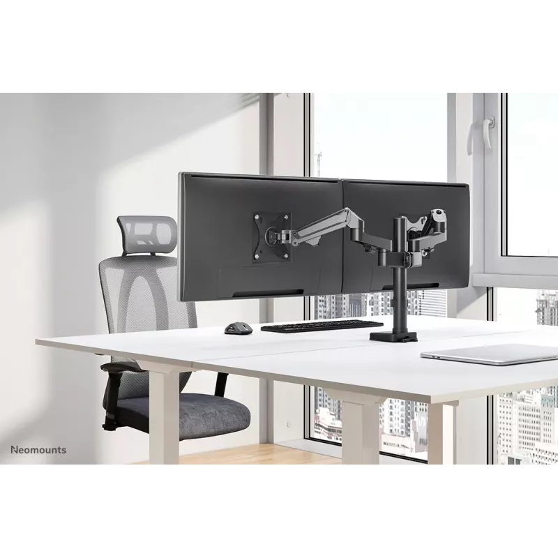 Soporte para monitor Neomounts DS70-750BL2 17-27 inch - gas, pinza/pasacables de mesa, 7 kg, 43,2 cm (17 inch), 68,6 cm (27 inch), 100 x 100 mm, negro