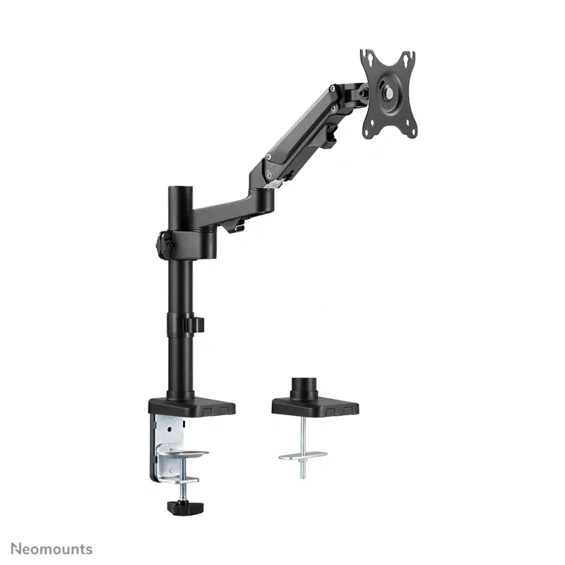 Brazo para monitor Neomounts DS70-750BL1 17-27 inch - gas, pinza de mesa/pasacables de mesa, 7 kg, 43,2 cm (17 inch), 68,6 cm (27 inch), 100 x 100 mm, negro