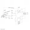 Soporte de montaje en mástil para TV Neomounts FL40-450BL12 58,4-106,7 cm (23-42