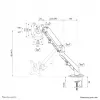 Soporte para monitor Neomounts DS70-700BL1 17-27 inch - gas, pinza, 7 kg, 43,2 cm (17 inch), 68,6 cm (27 inch), 100 x 100 mm, negro