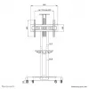 Carro para TV Neomounts NM-M1700 negro 32-75 inch, negro, soporte de suelo fijo, acero, 50 kg, 81,3 cm (32 inch), 190,5 cm (75 inch)
