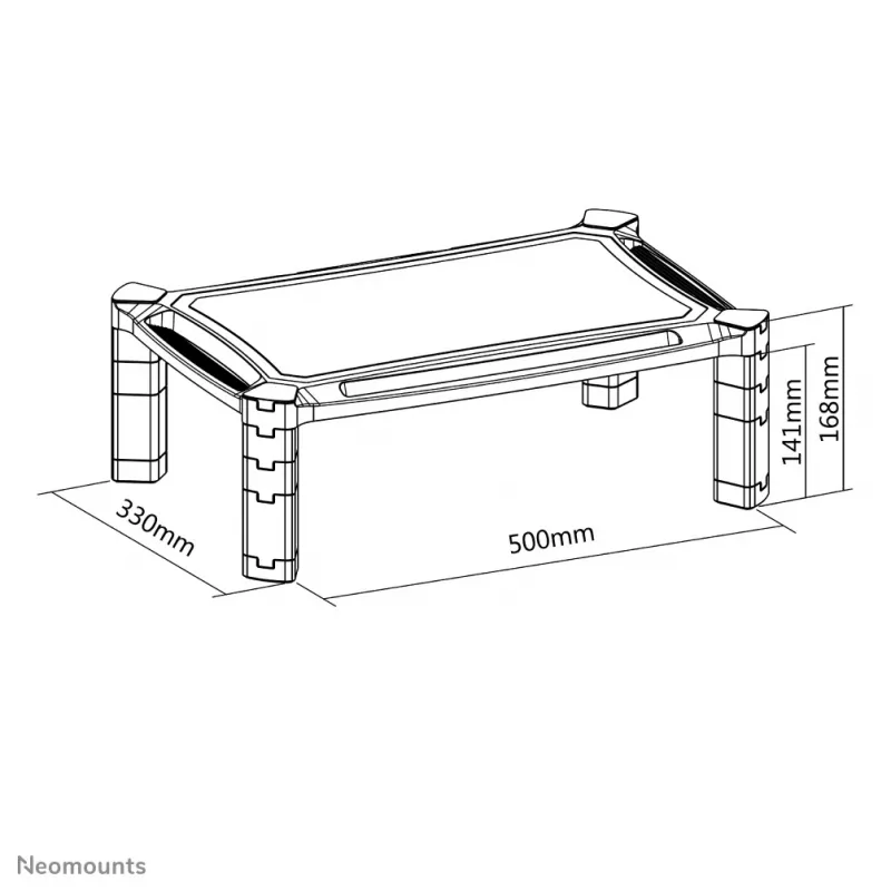 Elevador para monitor/portátil Neomounts NSMONITOR20 - altura ajustable - universal