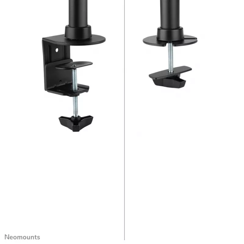 Brazo para monitor Neomounts FPMA-DCB100D negro 10-27 inch, pinza/pasacables de mesa, 10 kg, 25,4 cm (10 inch), 68,6 cm (27 inch), 100 x 100 mm, negro