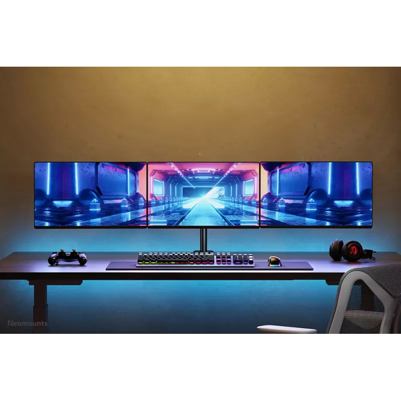 Soporte para monitor Neomounts FPMA-D550D3 negro 10-27 inch, pinza de mesa/pasacables de mesa, 6 kg, 25,4 cm (10 inch), 68,6 cm (27 inch), 100 x 100 mm, negro