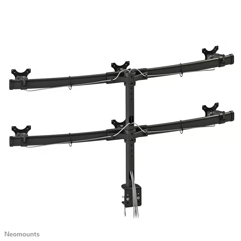 Neomounts FPMA-D700D6 Brazo de monitor 19-27 inch, soporte de abrazadera, 8 kg, 48,3 cm (19 inch), 68,6 cm (27 inch), 100 x 100 mm, Negro
