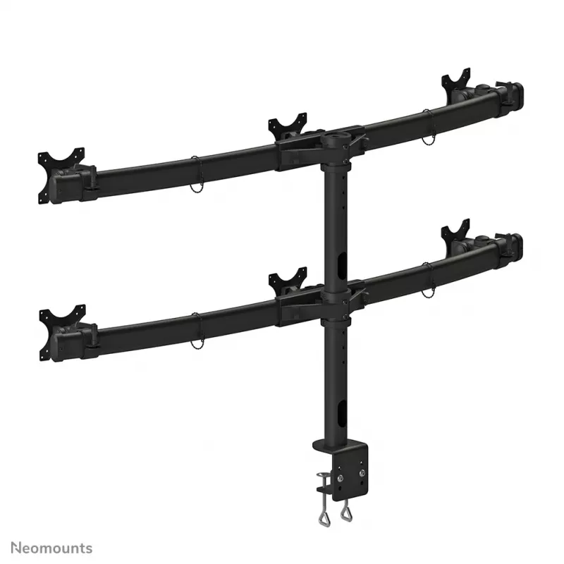 Neomounts FPMA-D700D6 Brazo de monitor 19-27 inch, soporte de abrazadera, 8 kg, 48,3 cm (19 inch), 68,6 cm (27 inch), 100 x 100 mm, Negro